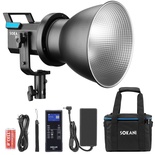 Sokani X60 V2 80W COB LED Video Light, 5600K Daylight Balanced CRI96+ TLCI 95+ 5 Pre-Programmed Lighting Effect Wirelessly Adjust Brightness Bowens Mount Lighting for Photography Studio YouTube