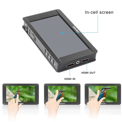 Camera field Monitor Kit, Sokani 5 inch 4K Signal Support & Touch Screen 1920 x 1080 HDMI On-Camera LCD w/battery accessories for Sony Panasonic Canon Nikon Fujifilm DJI Ronin Zhiyun Crane