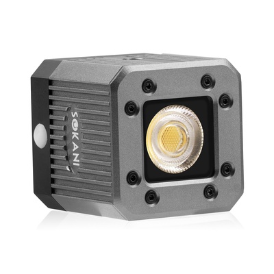 Sokani X1 Lite (No magnetism Version) 8W 200LUX/1M Mini Waterproof LED Video Light Aluminum Lighting for DJI Drone Cube Lume Drone Mounts  - Black