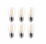 Sokani LED S14 E26 2 Watt Dimmable Bulb - 2 Watts – Use to Replace High-Heat, High-Cost Incandescent Bulbs in Outdoor String Lights – Edison-Inspired Exposed Filaments Design-6-Pack