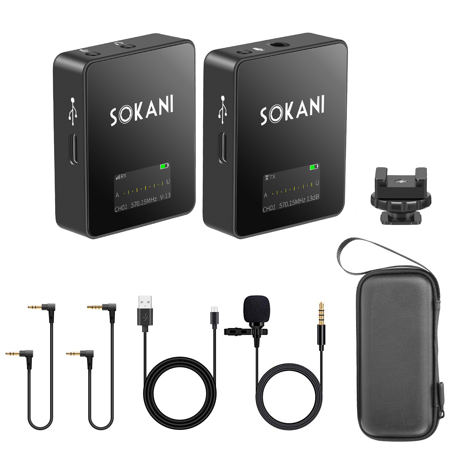 Amazon.com : Sokani Tiny UHF Wireless Lavalier Microphone